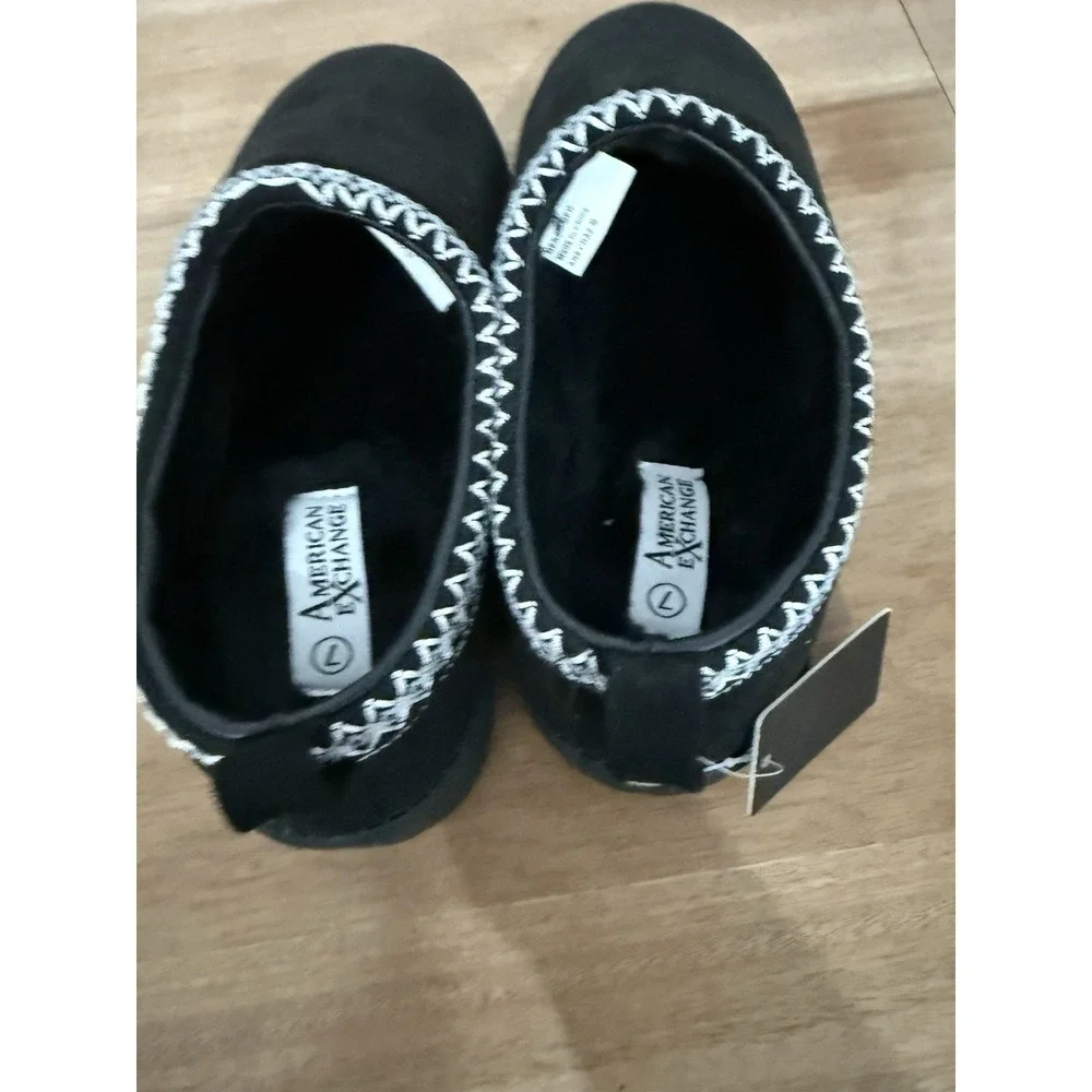 American Exchange Chaz Mens Black Slip On Casual Shoes Size 7‎ New Slipper Clog